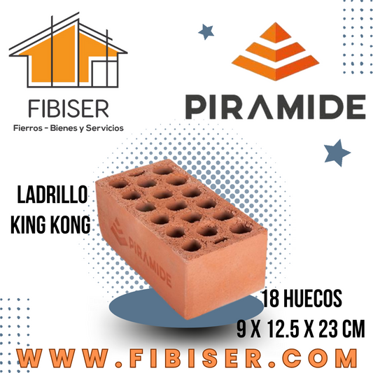 22) LADRILLO KING KONG PIRAMIDE