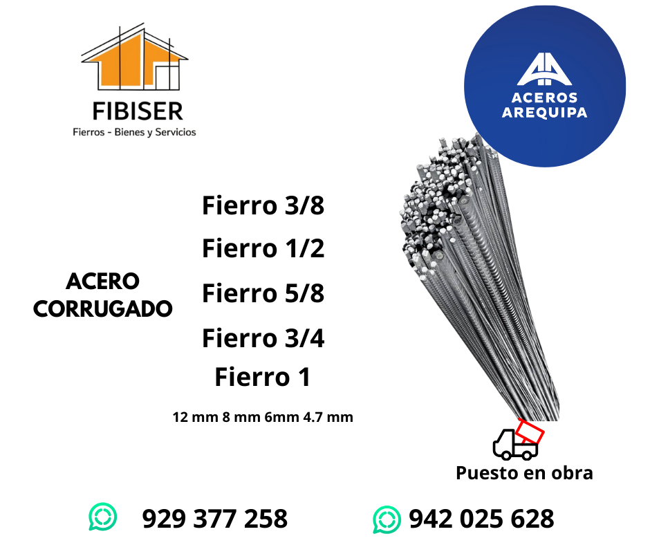 16) Fierros Aceros Arequipa de 6mm