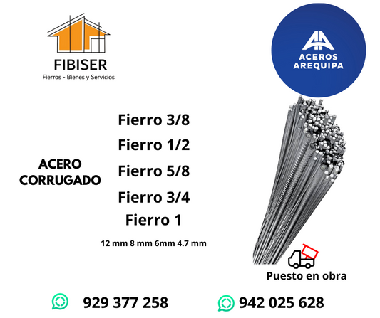 18) Fierros Aceros Arequipa de 4.7mm