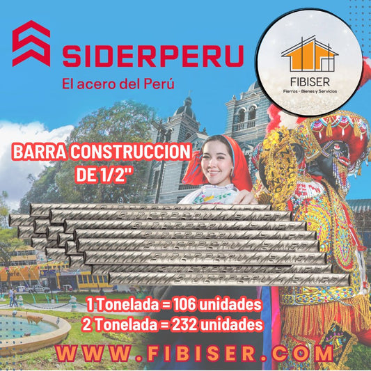 02) FIERROS DE 1/2" SIDERPERU