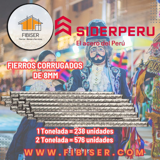 07) FIERROS DE 8mm SIDERPERU